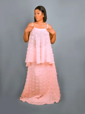 crinkle skirt set
