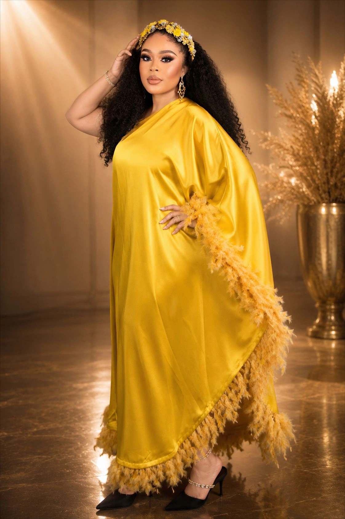 Home veloura silk gown